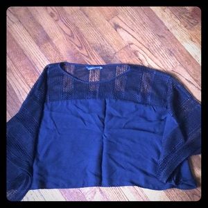 Zara Black Poncho Top S
